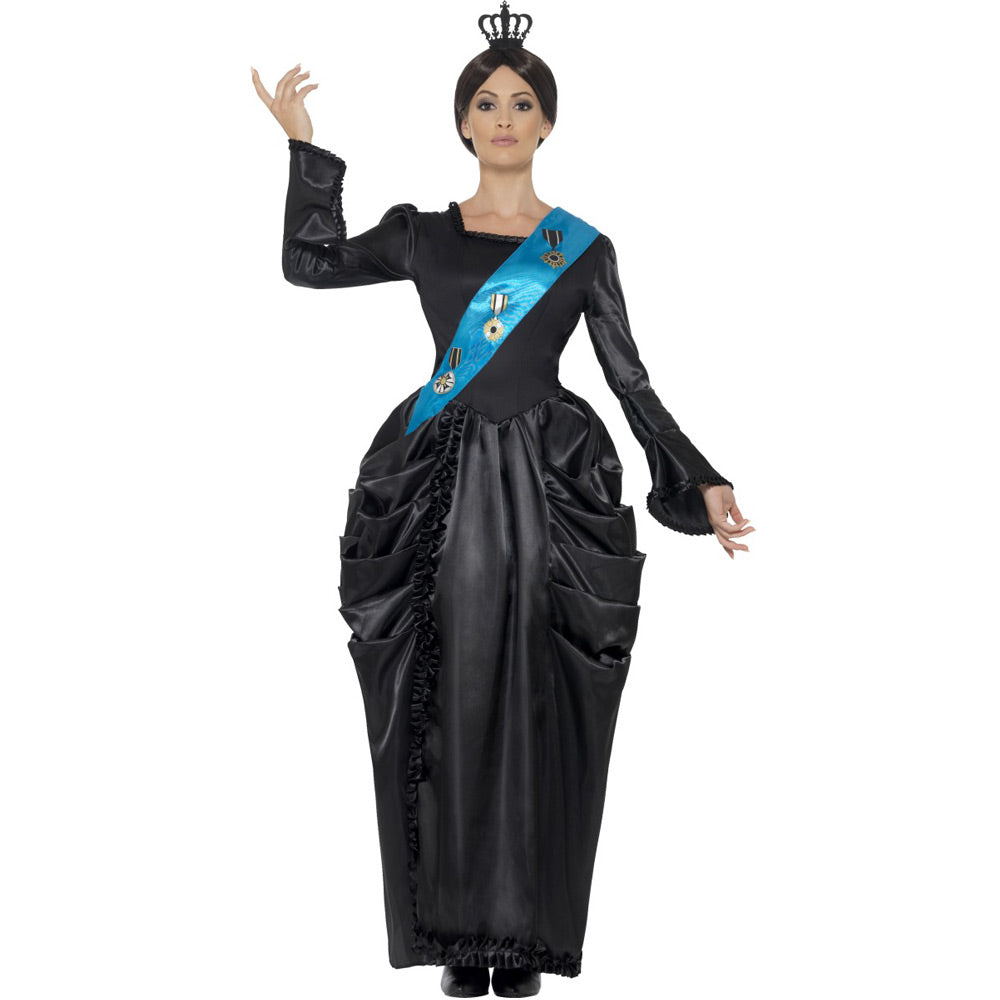 Deluxe Queen Victoria Costume Front View at Fancy Dress and Party