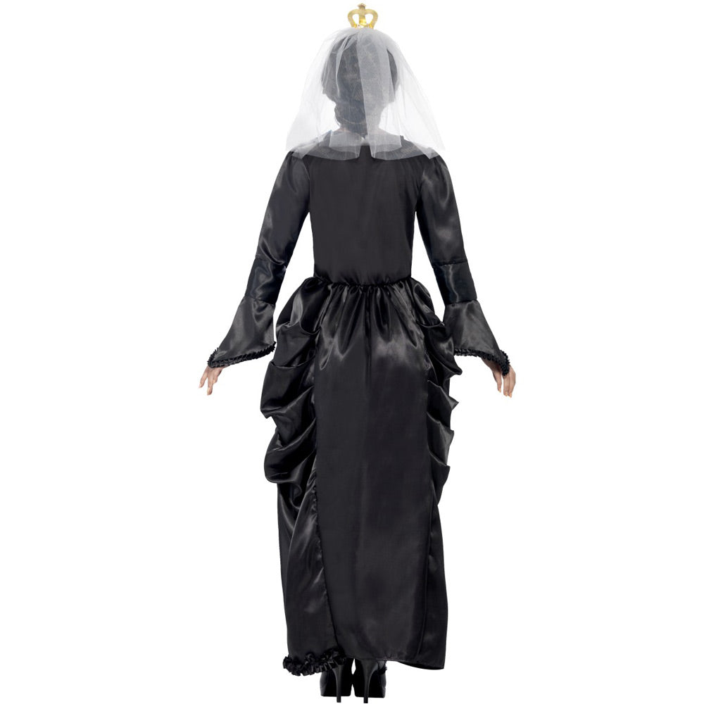 Deluxe Queen Victoria Costume Back View at Fancy Dress and Party