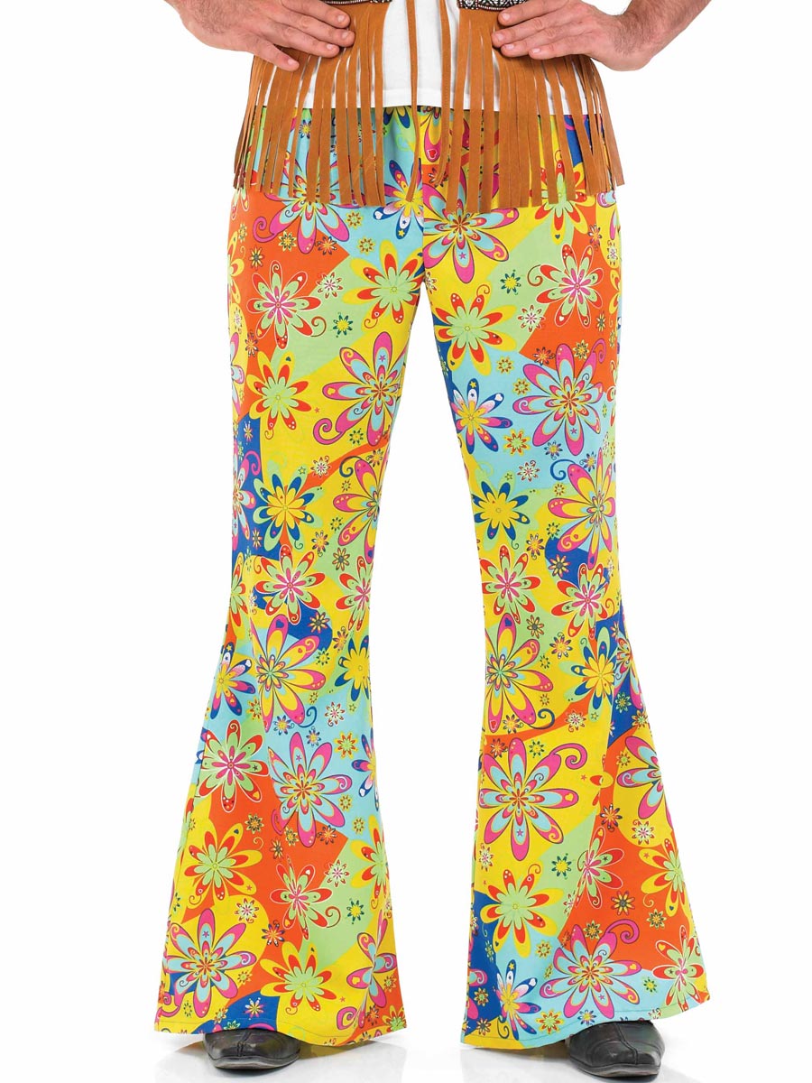 Floral 60s Flares at Fancy Dress and Party Closeup