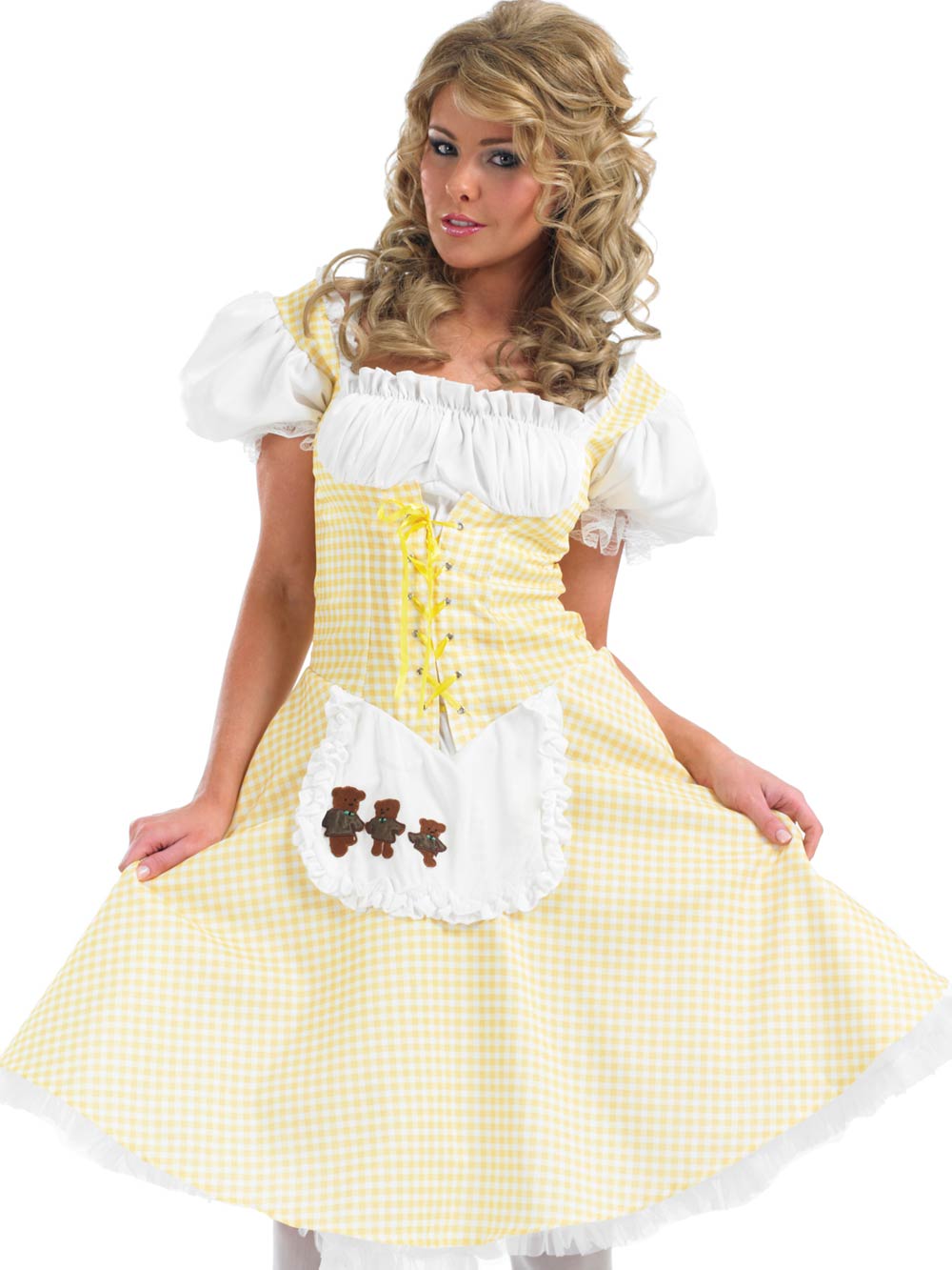 Long Goldilocks Costume Closeup at Fancy Dress and Party