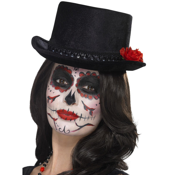 Black Day of the Dead Top Hat