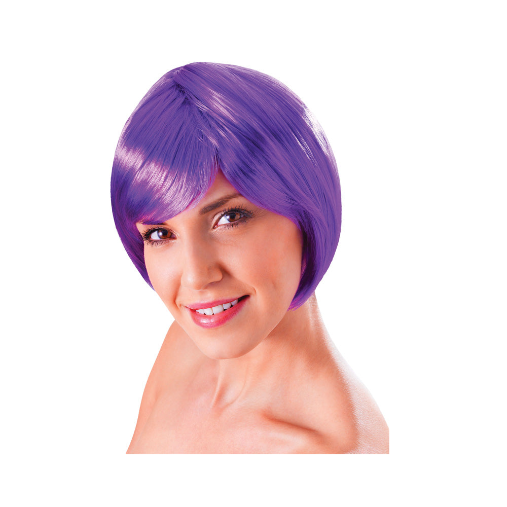 Neon Purple Flirty Flick Wig