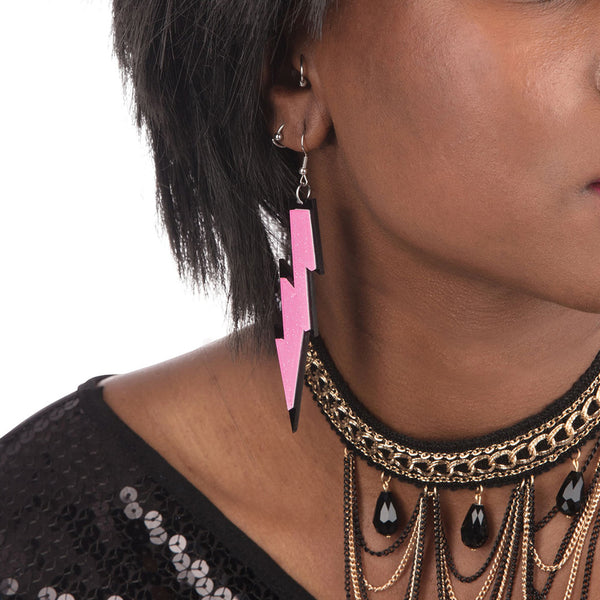 Pink Rave Earrings