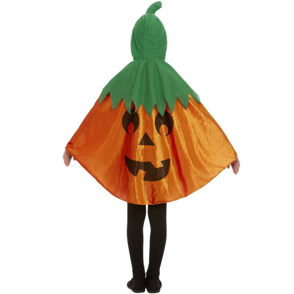 Kids Pumpkin Hooded Cape