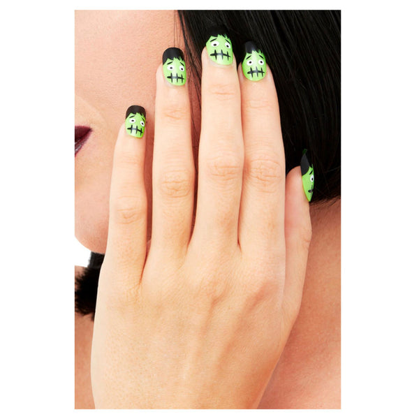 Green Frankenstein Nails