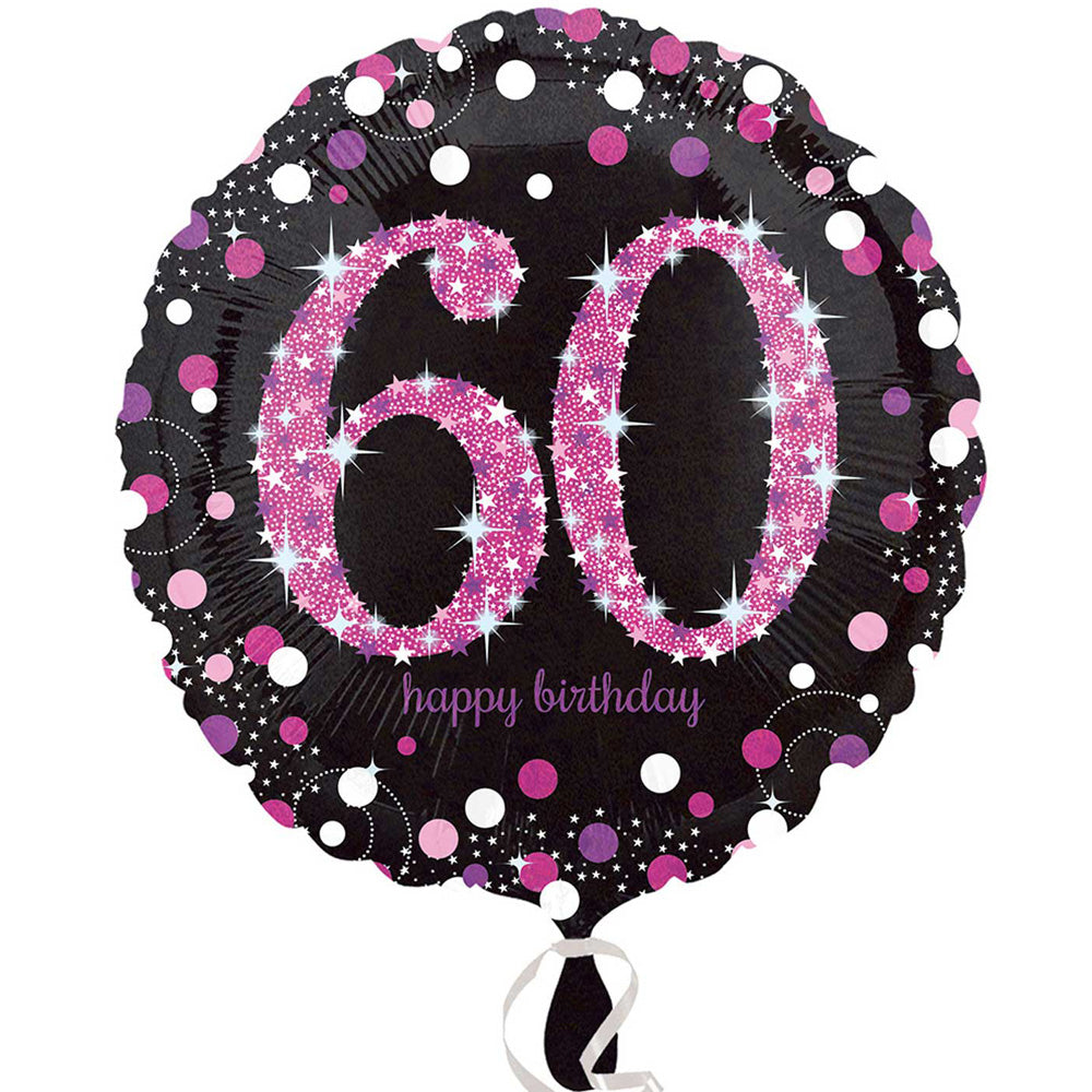 Pink 60th Birthday Balloon