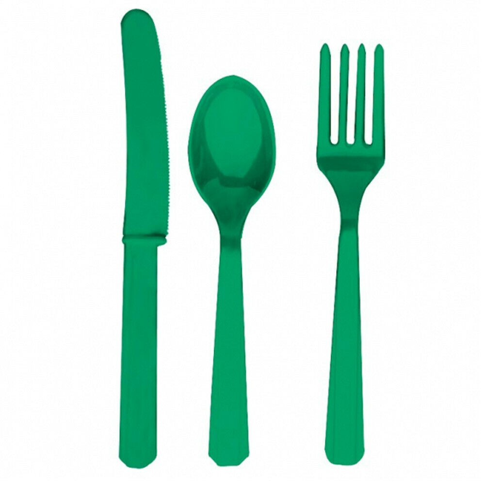 Green Plastic Cutlery