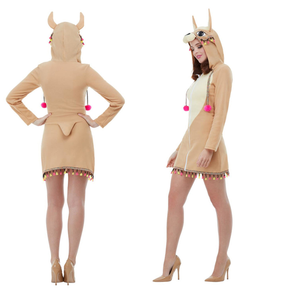 Llama Hooded Dress Costume
