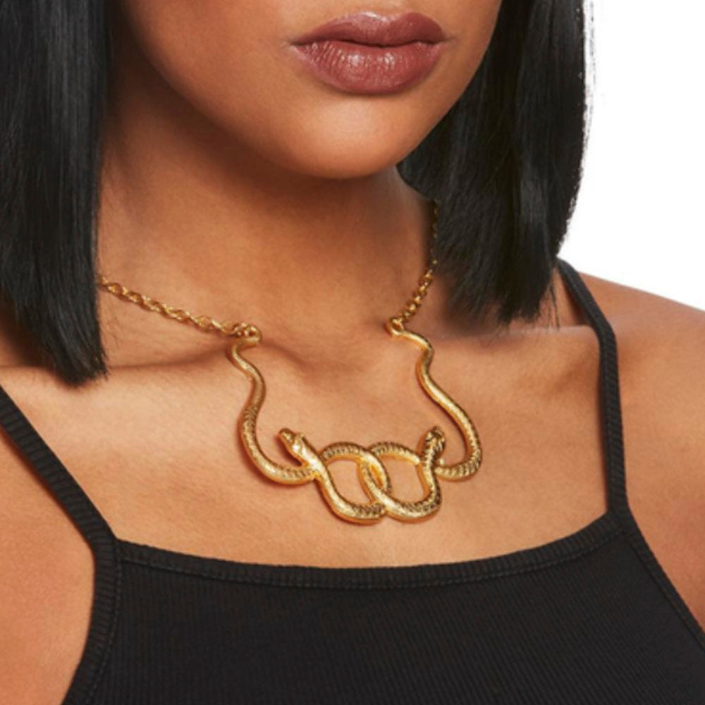 Gold Egyptian Snake Necklace