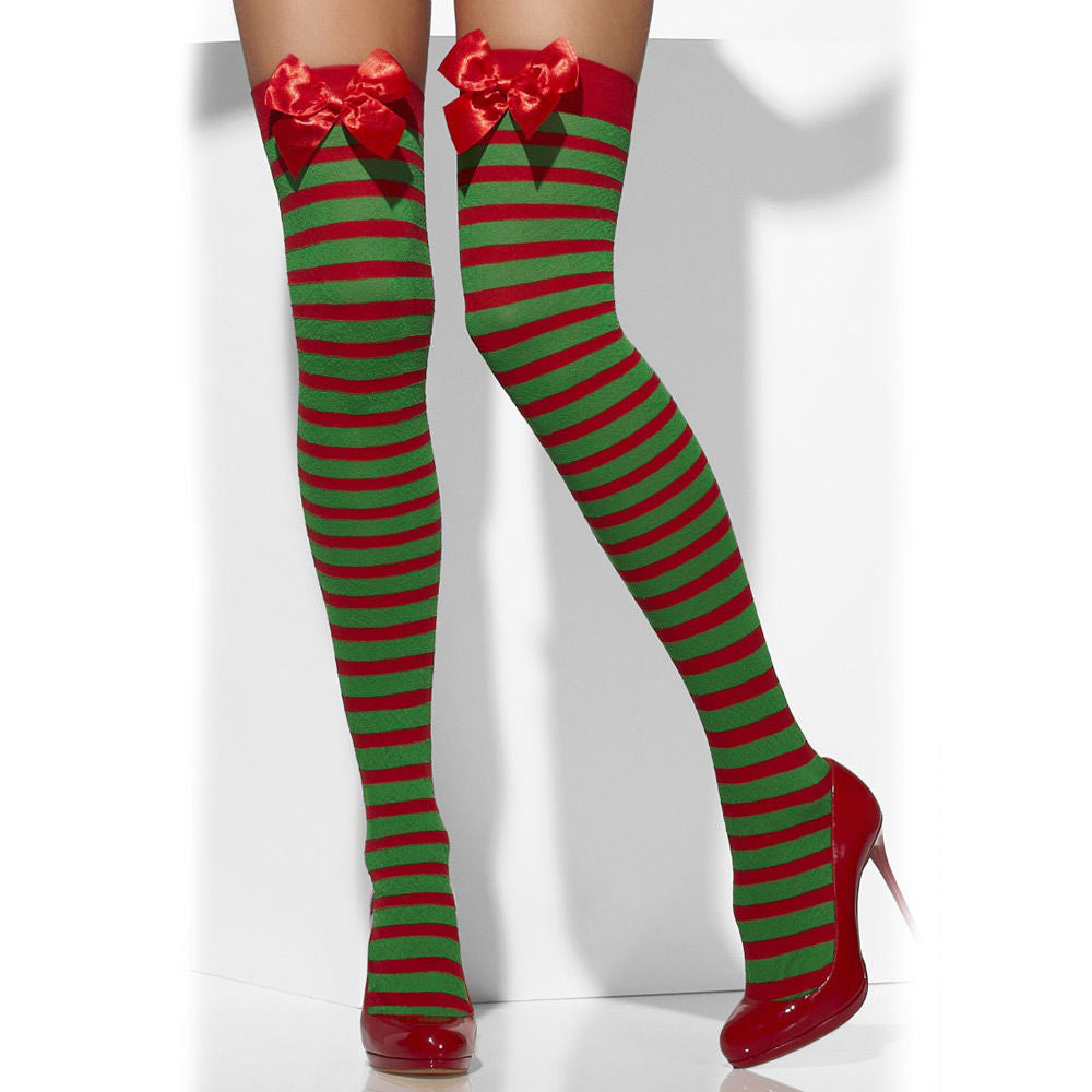 Green and Red Striped Hold Ups