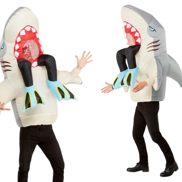 Inflatable Shark and Diver Costume