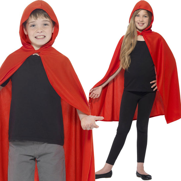 Kids Red Hooded Cape
