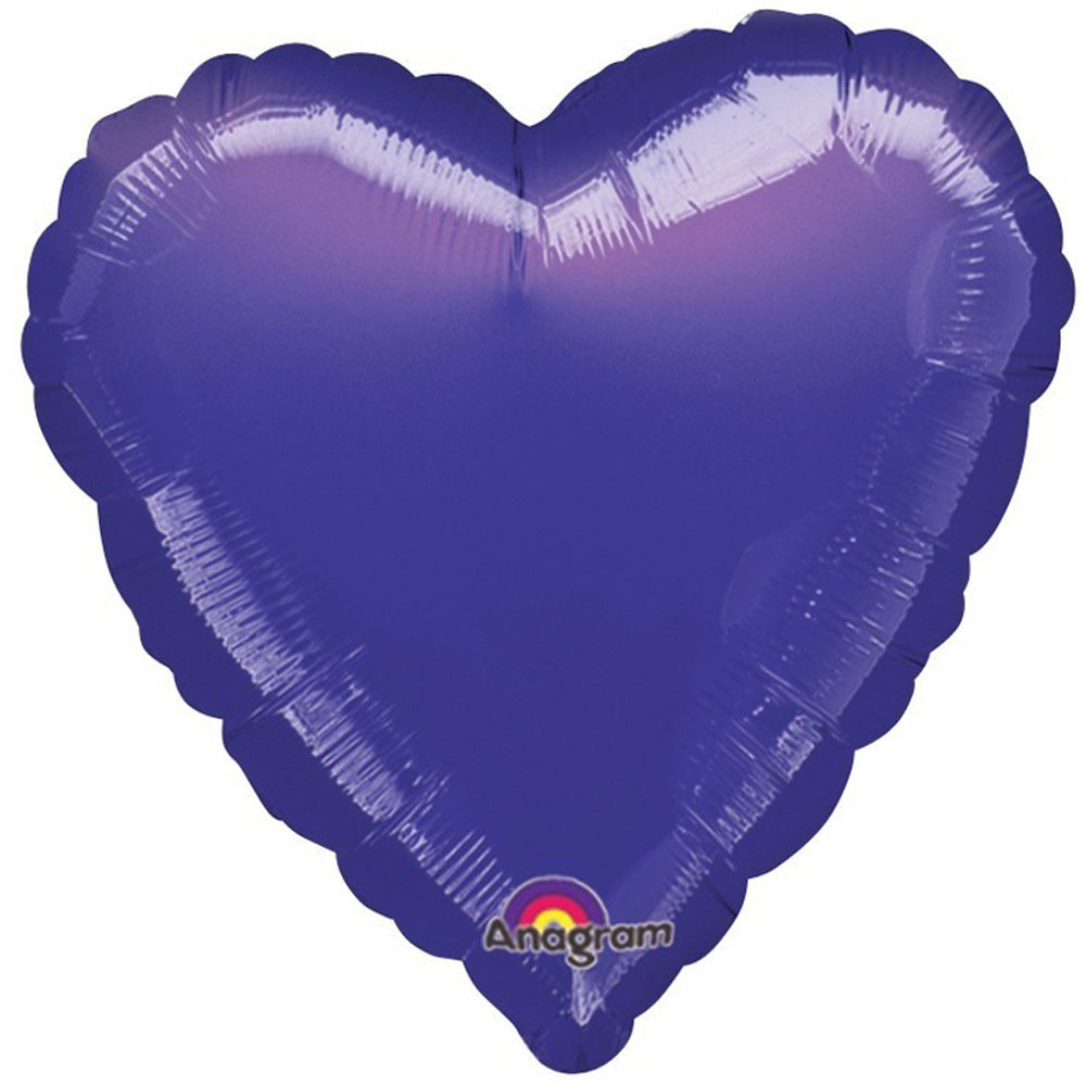 Metallic Purple Heart Balloon