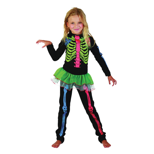 Kids Skeleton Girl Costume