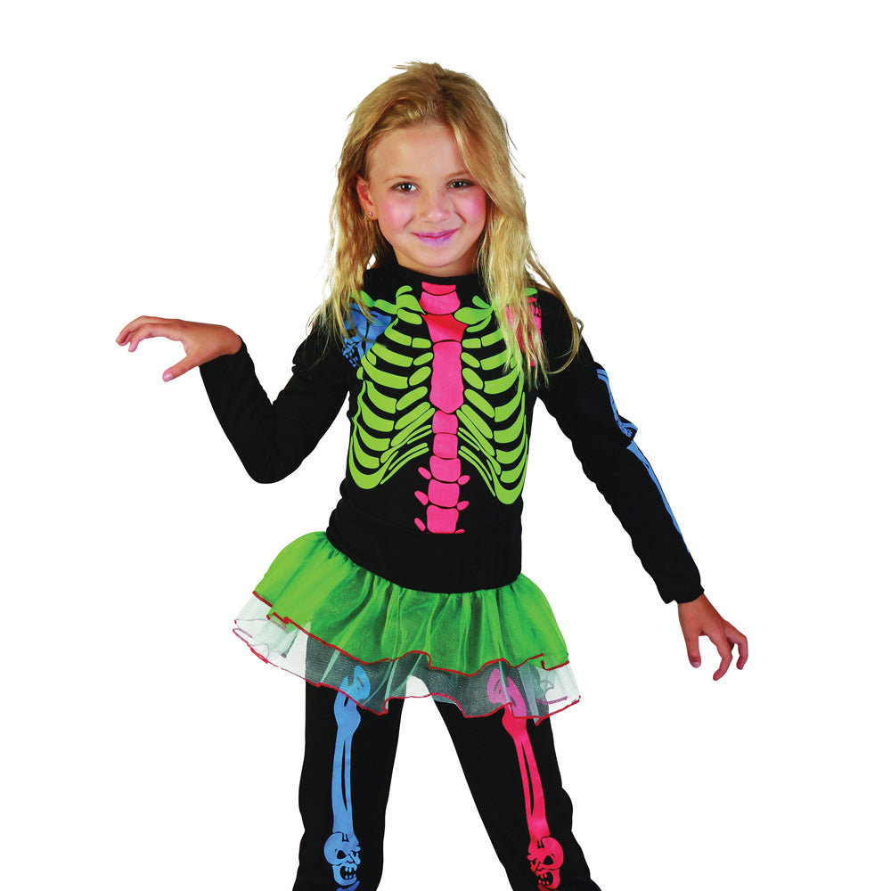 Kids Skeleton Girl Costume