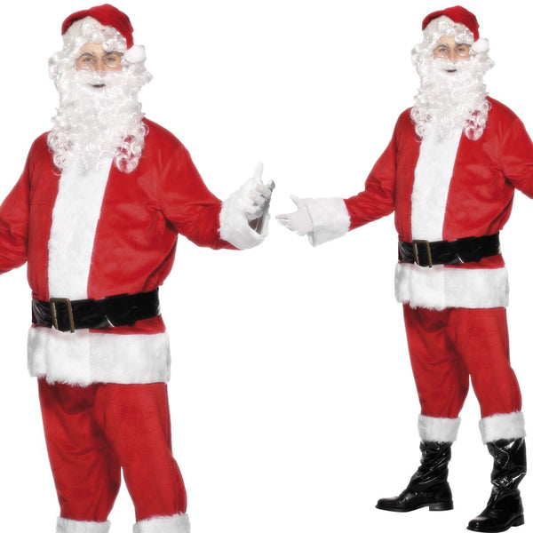 Adults Velour Santa Costume