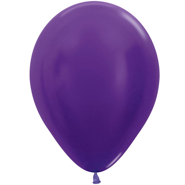 12" Solid Violet Latex Balloons (Pack of 50)