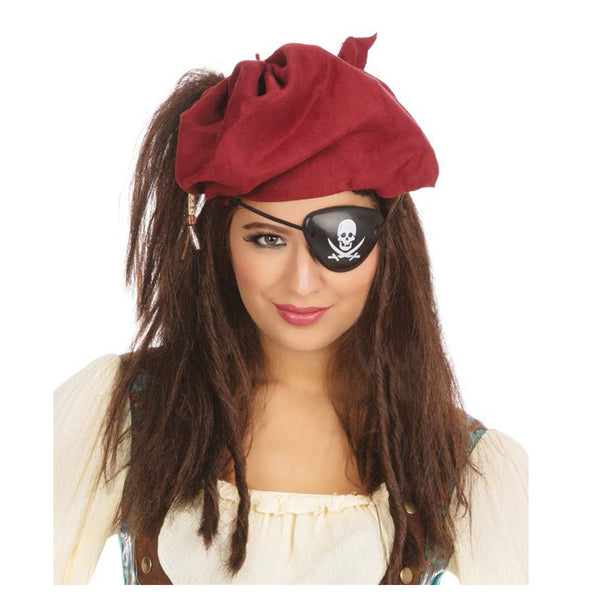 Pirate Bandana and Wig with Eyepatch