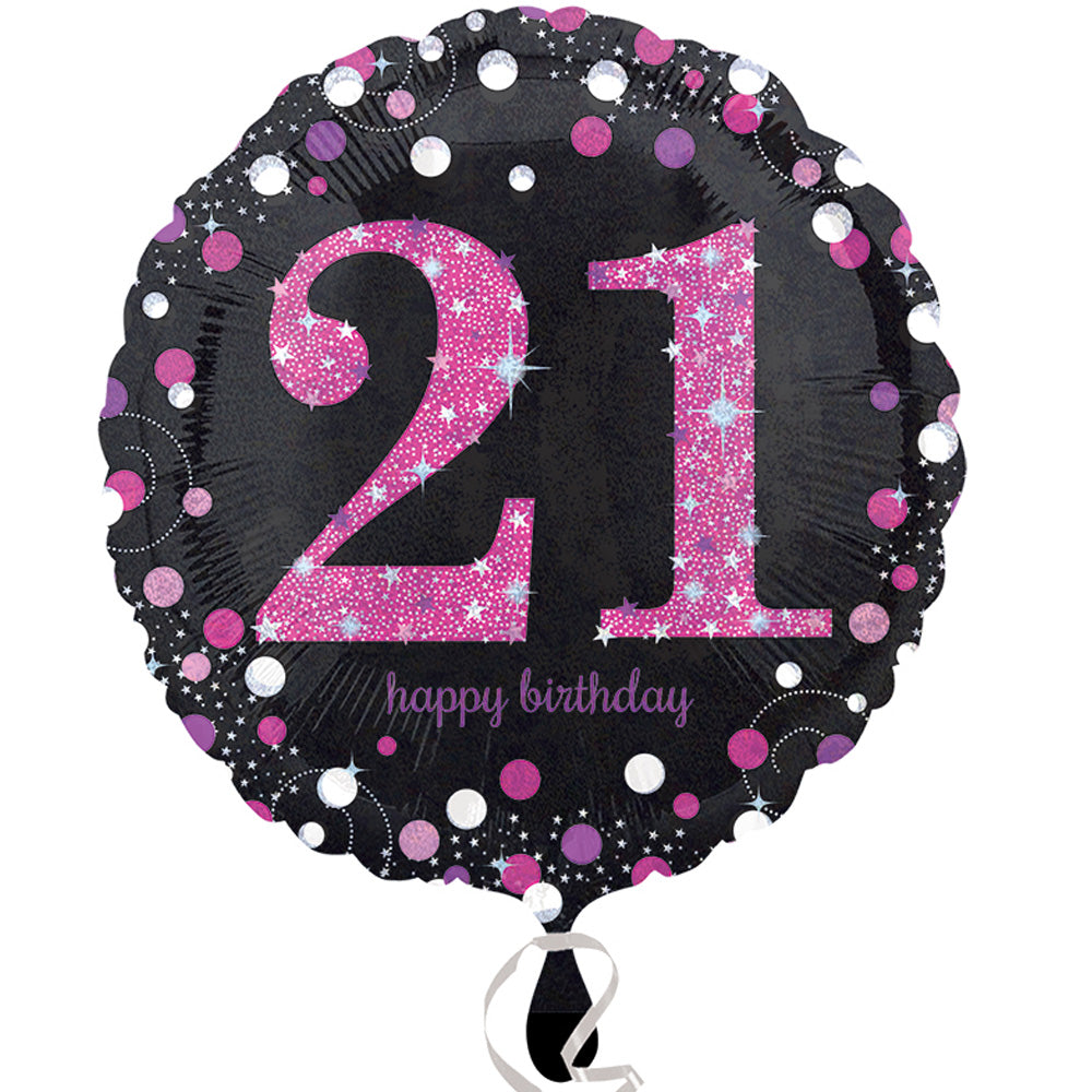Pink 21st Birthday Balloon