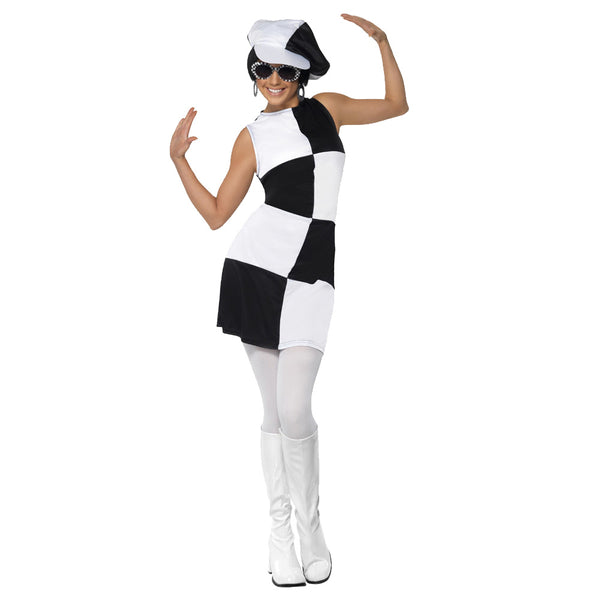 70s Black and White Mod Outfit
