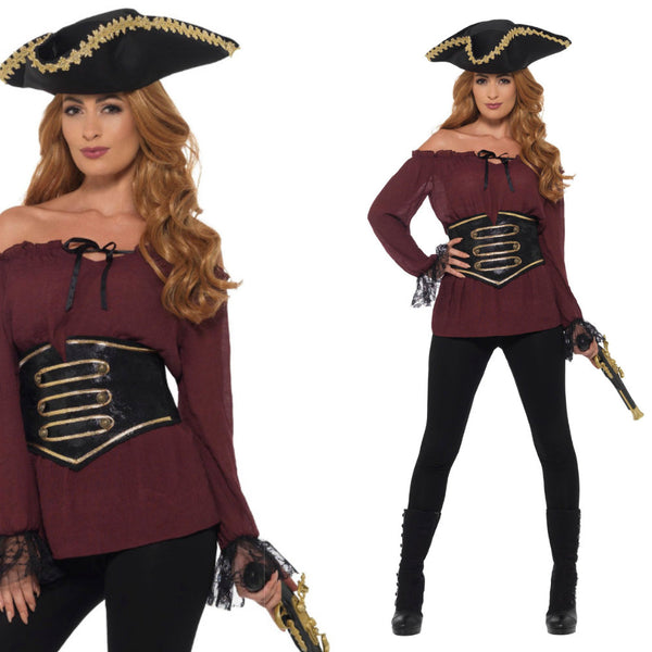 Deluxe Ladies Pirate Red Shirt