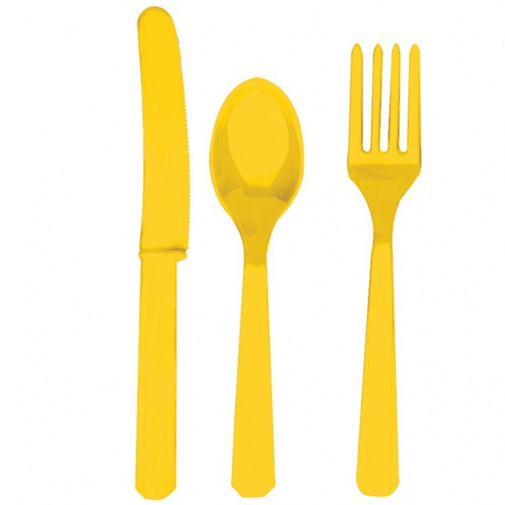 Yellow Plastic Cutlery