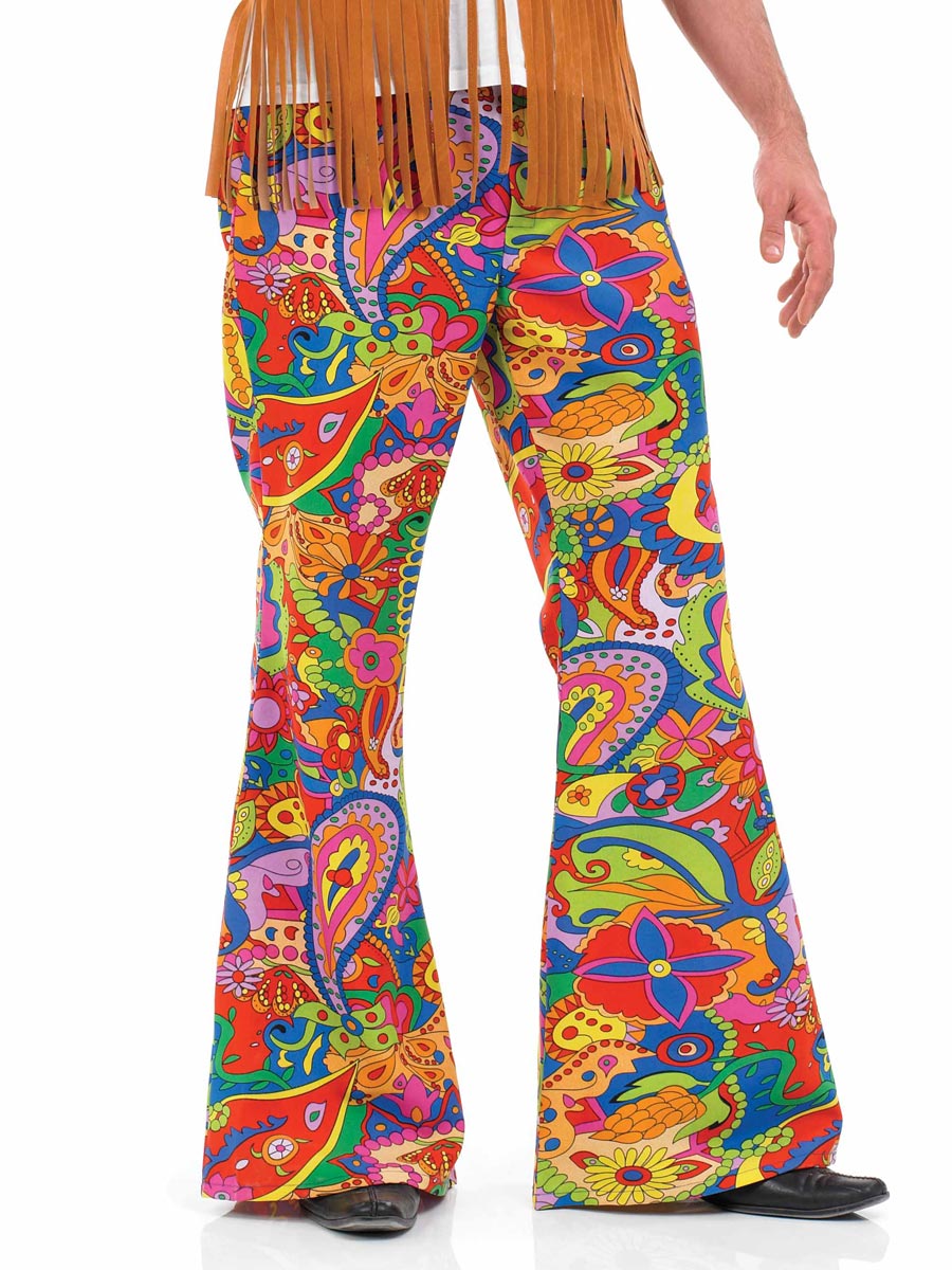 Psychedlic 60s Flares at Fancy Dress and Party Closeup