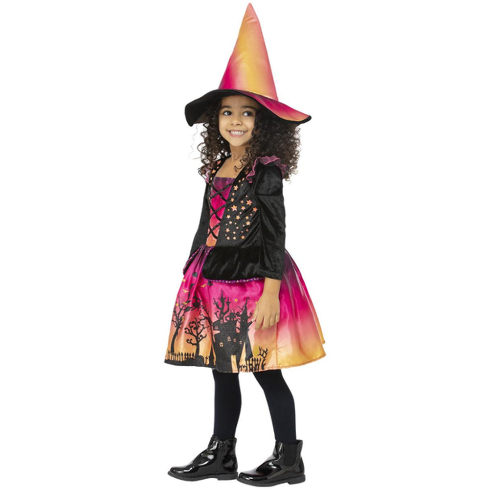Toddler Sunset Witch Costume